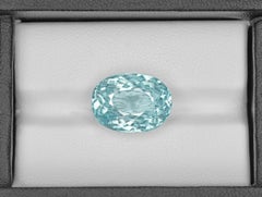 GIA Certified 9.40 Carat No Heat Paraiba Tourmaline Diamond Three-Stone Ring