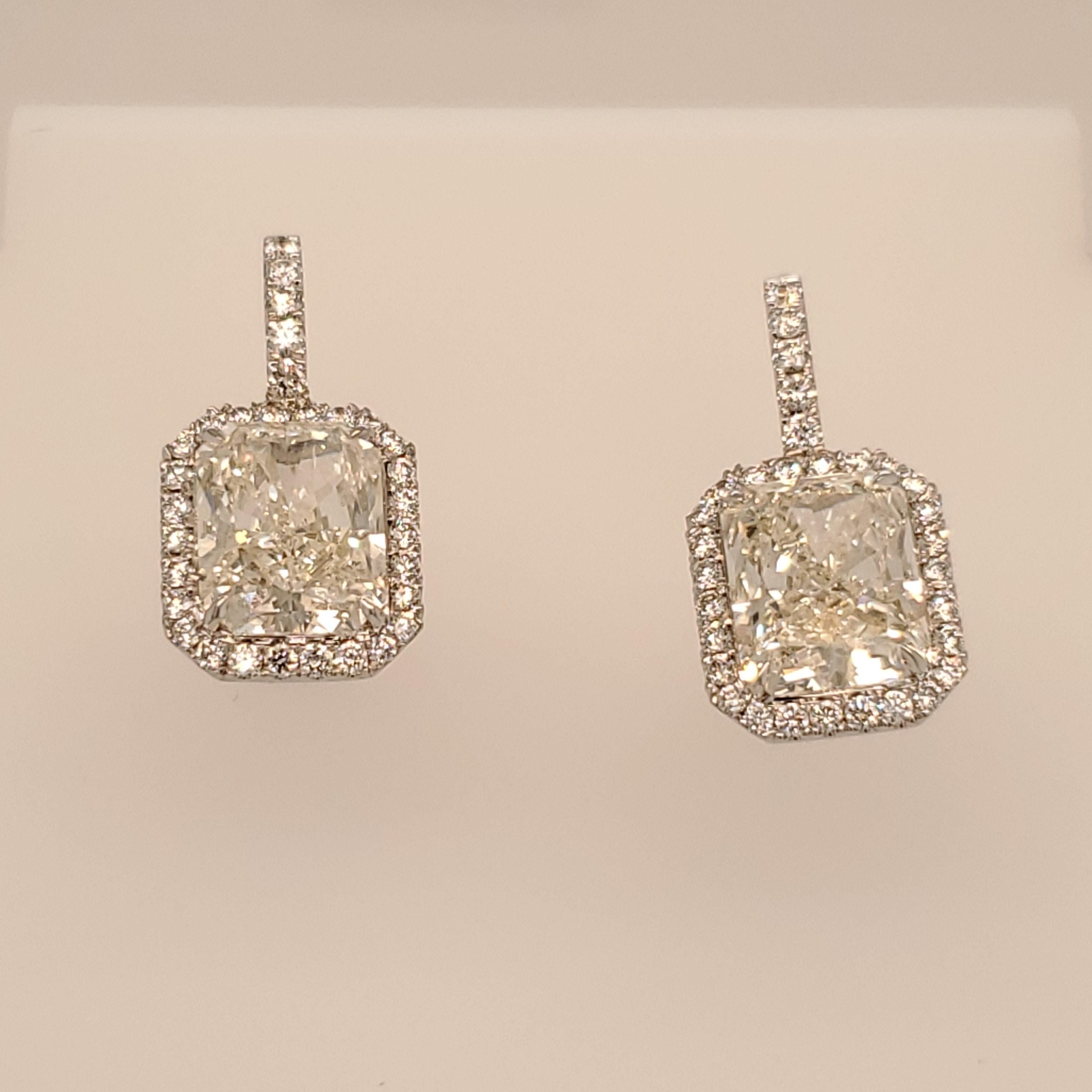 radiant diamond earrings