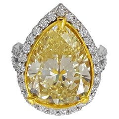 Anillo de compromiso de 9,46 ct de peso total certificado por el GIA