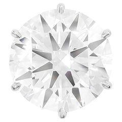 GIA Certified 10 Carat Round Brilliant Diamond Platinum Ring