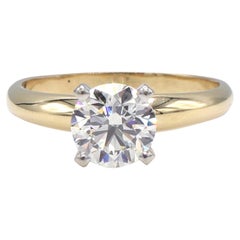 GIA-zertifizierter .95 Karat J Vs2 runder Diamant Solitär Verlobungsring