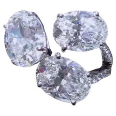 GIA Certified 9.50 Carats  F/VS1 Oval Shape Diamonds 18K Gold Ring