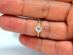 GIA Certified .95ct F.Si1 natural round diamond ring Portuguese Revival 14kt* (bague en diamant rond certifié GIA)