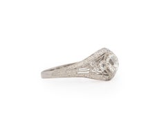 Verlobungsring mit GIA-zertifiziertem .96 Karat Diamant in Platin