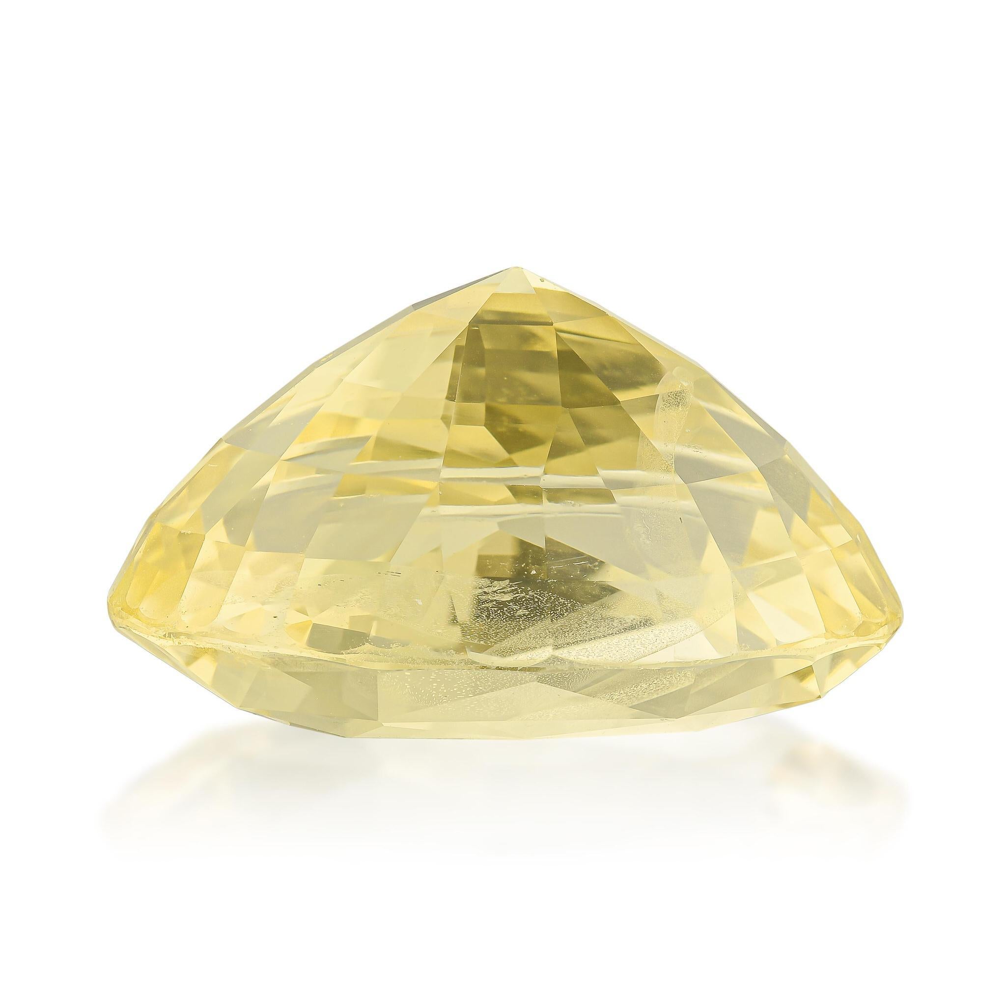 Zaffiro giallo di Ceylon non riscaldato certificato GIA da 9,69 carati naturali in vendita 1