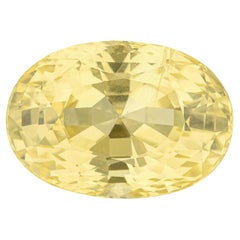GIA Certified 9.69 Carat Natural Unheated Ceylon Yellow Sapphire