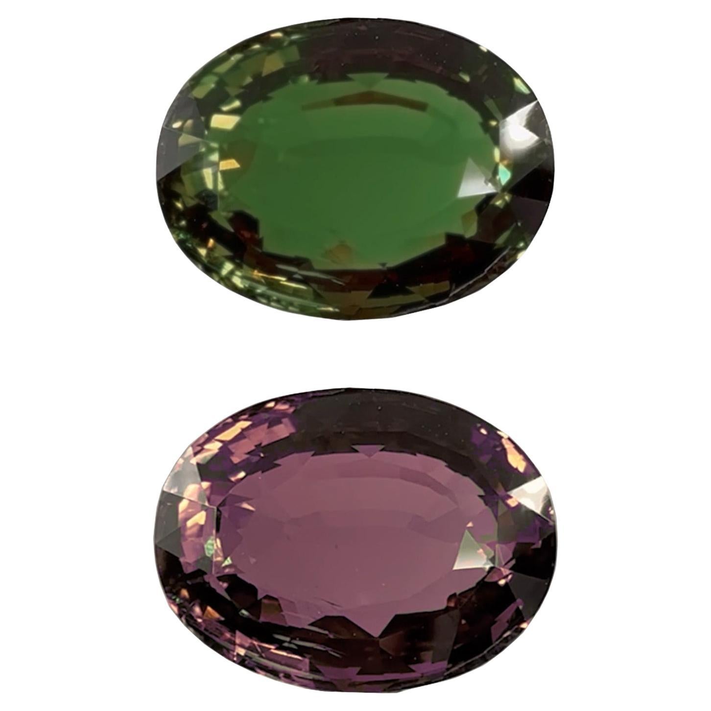 GIA Certified 9.85 Carat Natural Color Change Alexandrite For Sale