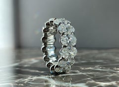 GIA Certified 9.89 Carat Elongated Oval Eternity Band