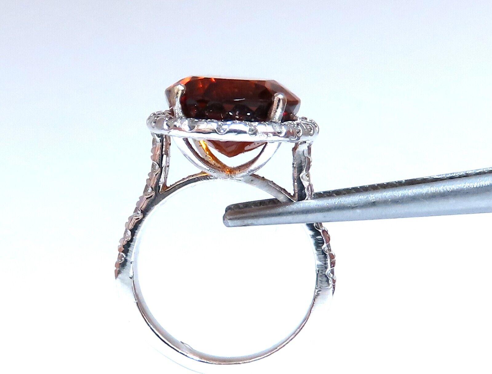 Oval Cut GIA Certified 9.89 Carat Natural Citrine Cluster Ring 14 Karat For Sale