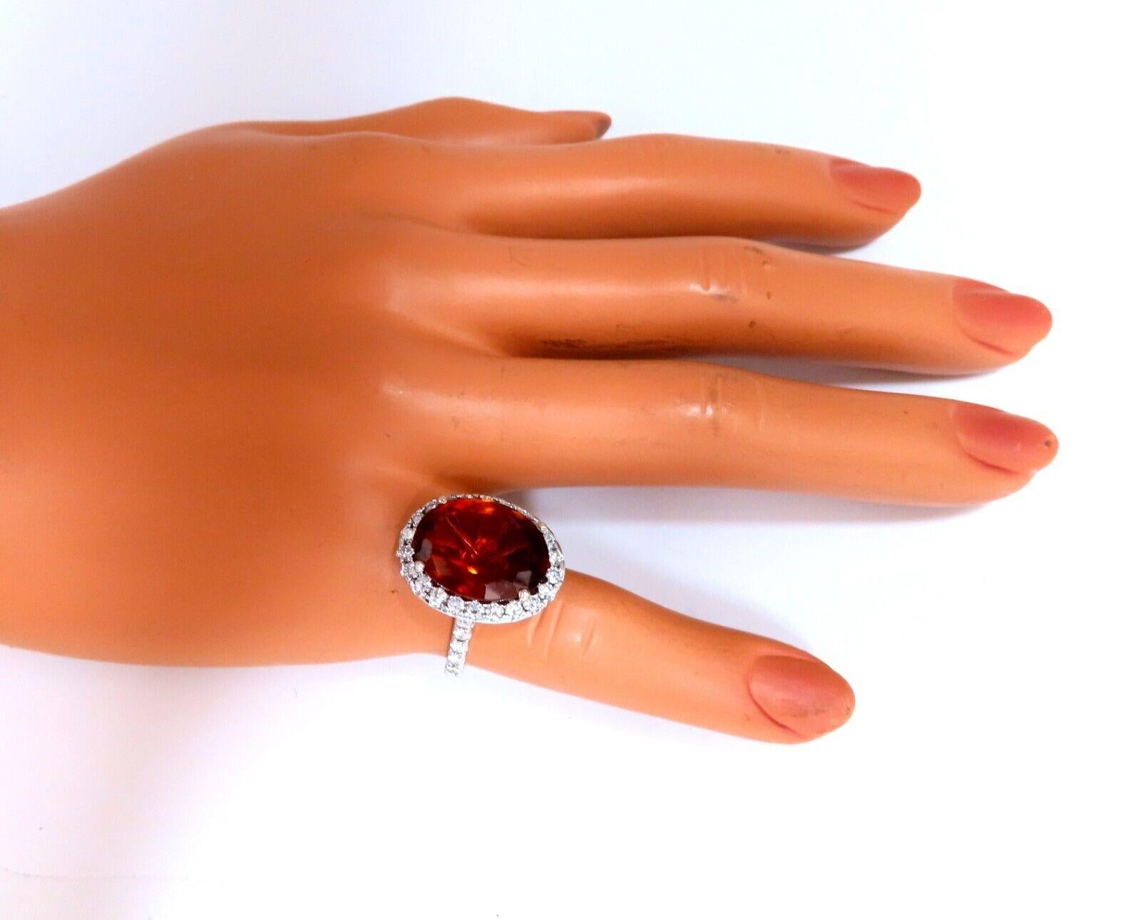 GIA Certified 9.89 Carat Natural Citrine Cluster Ring 14 Karat In New Condition For Sale In New York, NY