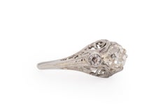 GIA zertifizierter 0,99 Karat Art Deco Diamant 18 Karat Gelbgold Verlobungsring