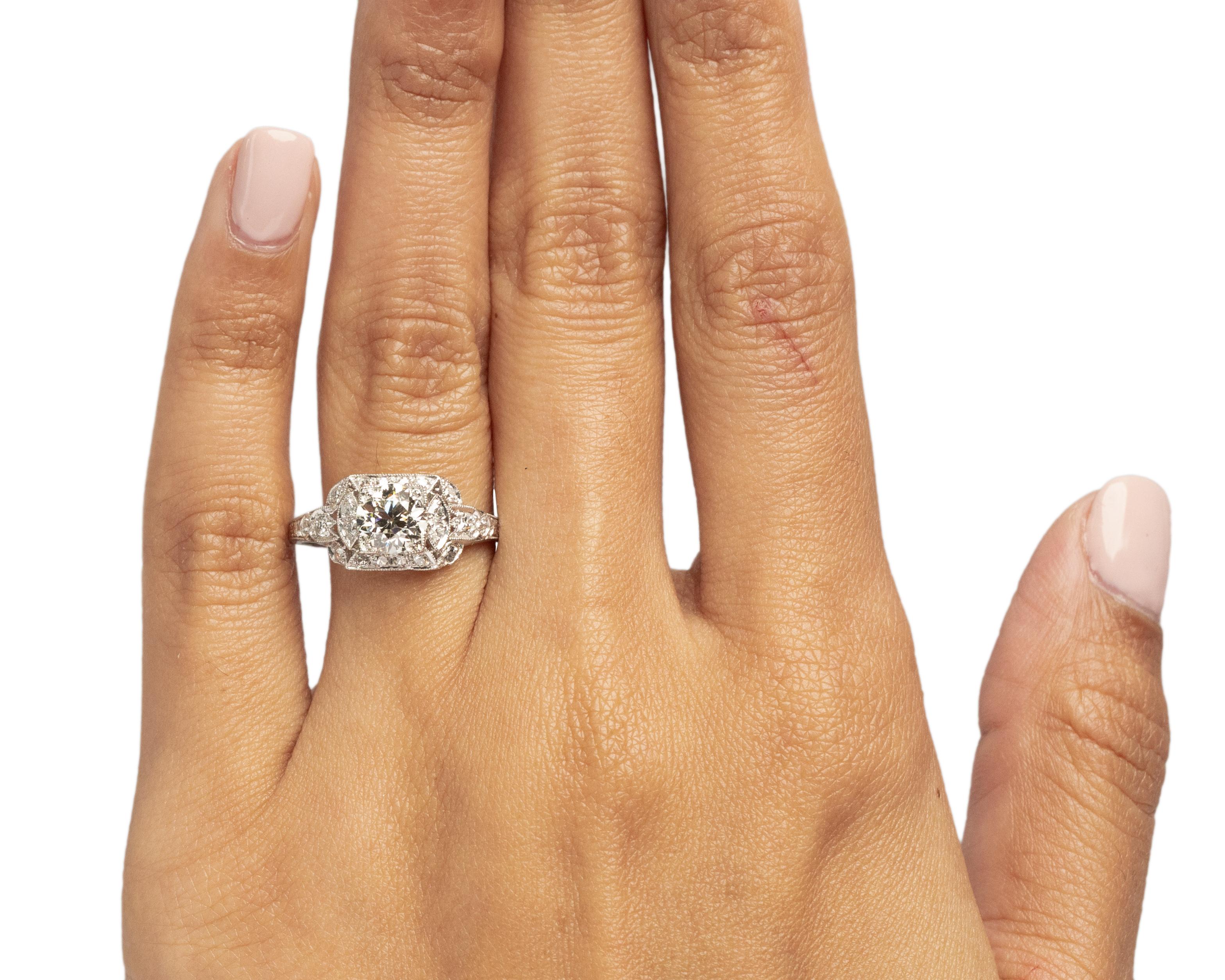 Bague de fiançailles en diamant certifié GIA de 0,99 carat en vente 1