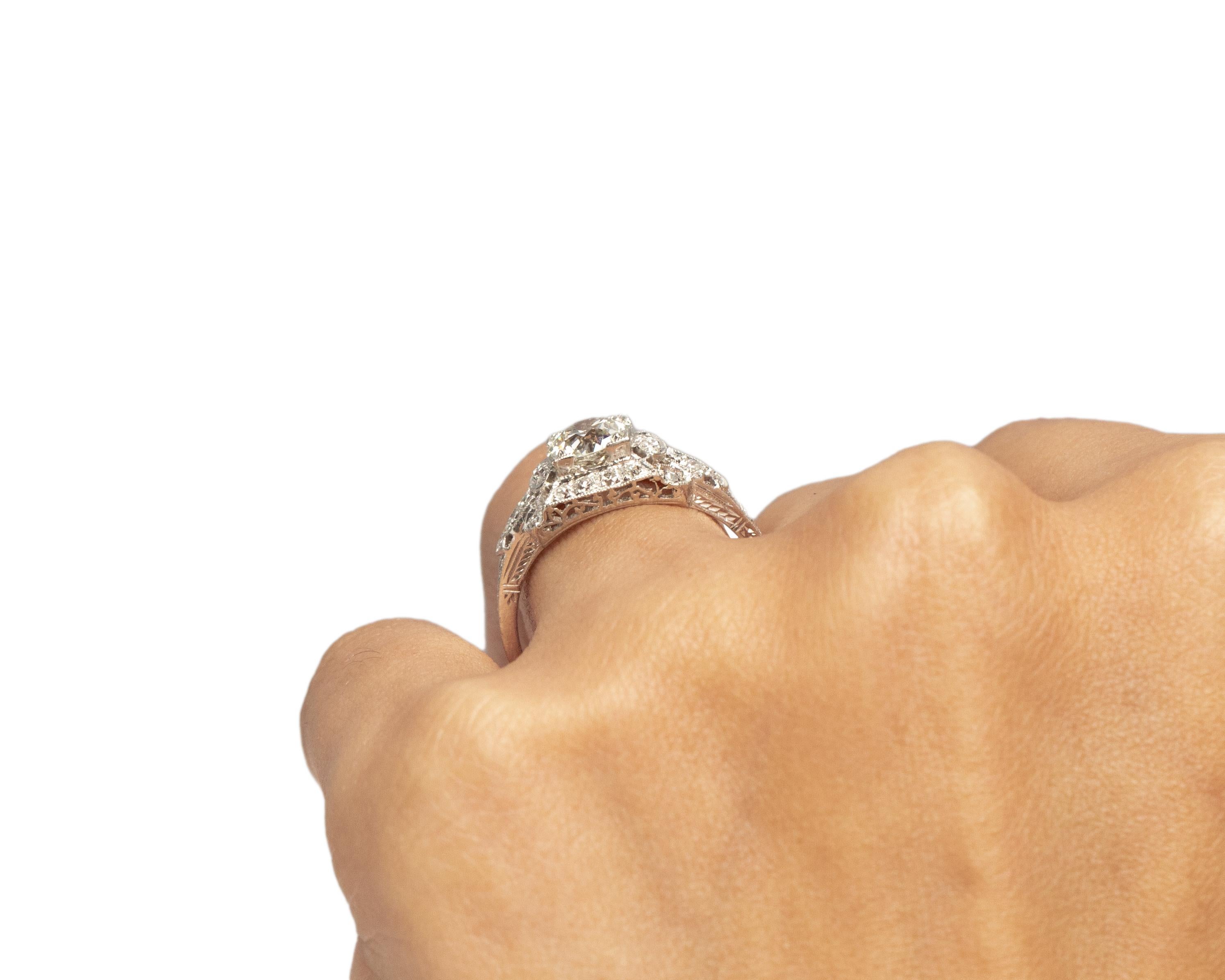 Bague de fiançailles en diamant certifié GIA de 0,99 carat en vente 2