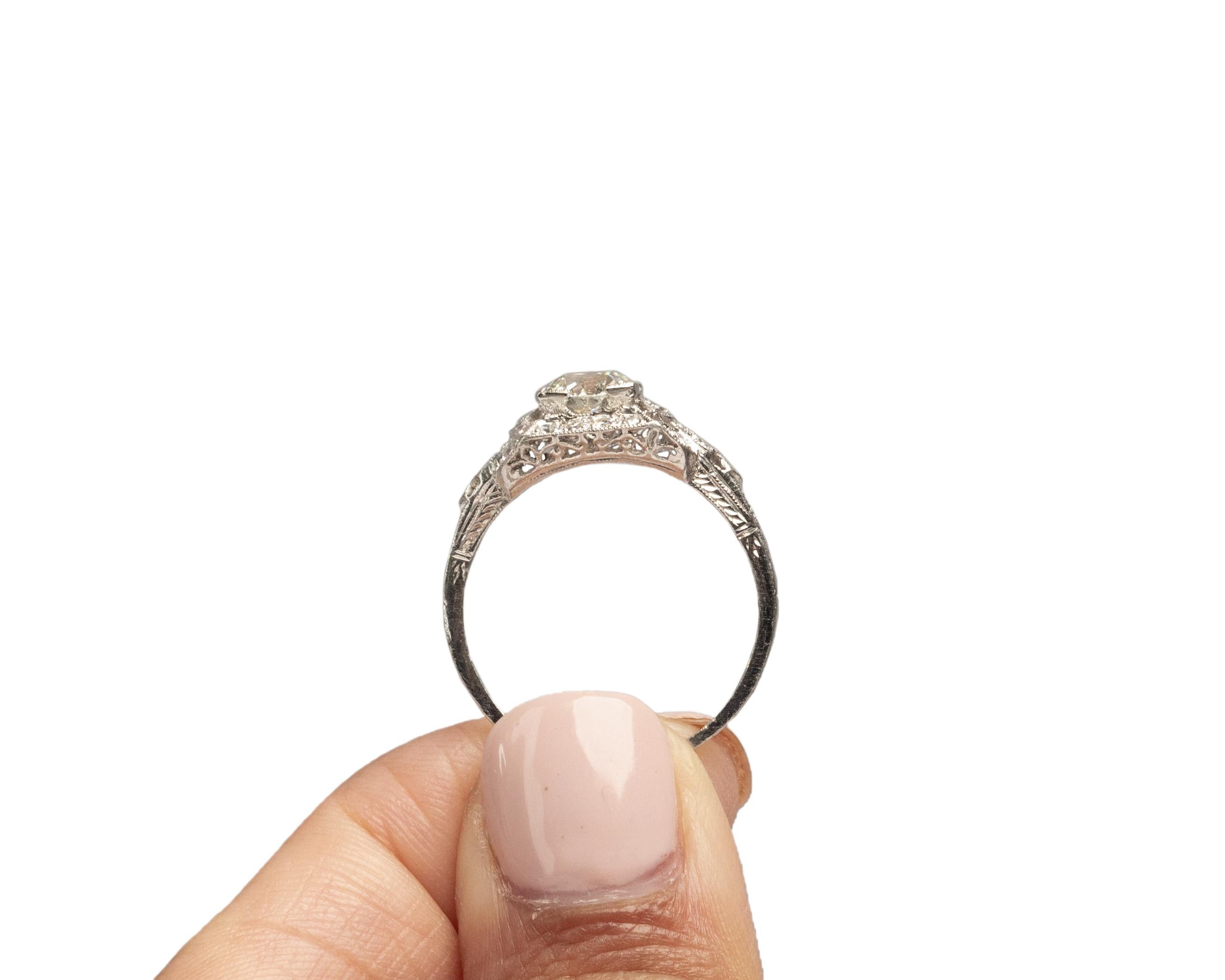 Bague de fiançailles en diamant certifié GIA de 0,99 carat en vente 3