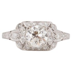Antique GIA Certified .99 Carat Diamond Engagement Ring