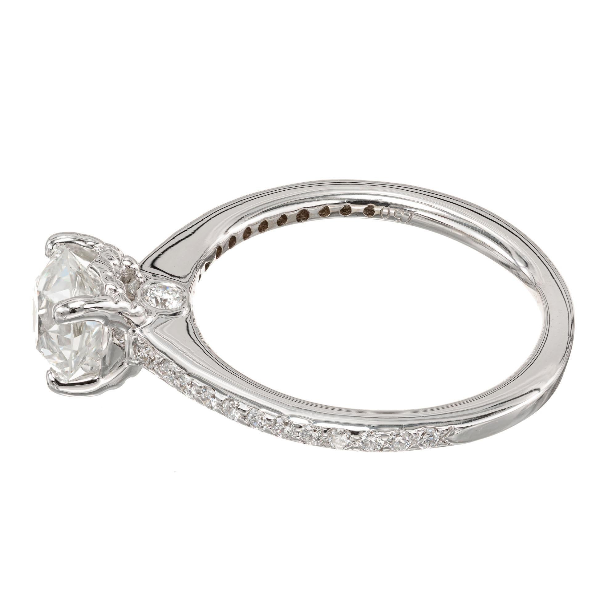 GIA Certified .99 Carat Diamond White Gold Solitaire Engagement Ring In Excellent Condition In Stamford, CT
