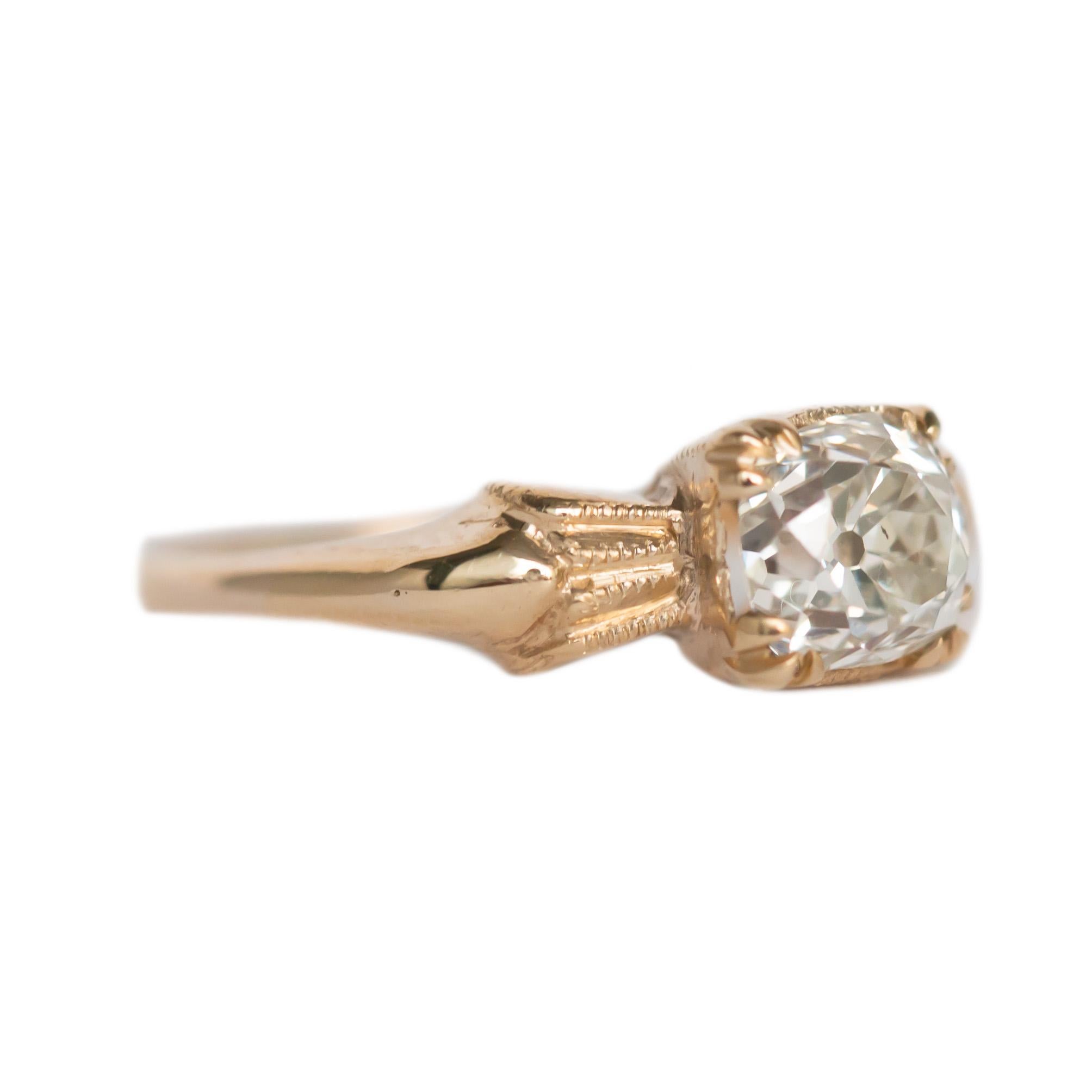 GIA Certified .99 Carat Diamond Yellow Gold Engagement Ring For Sale at ...