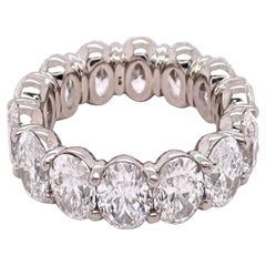 GIA Certified 9.94 Carat Oval Eternity Band