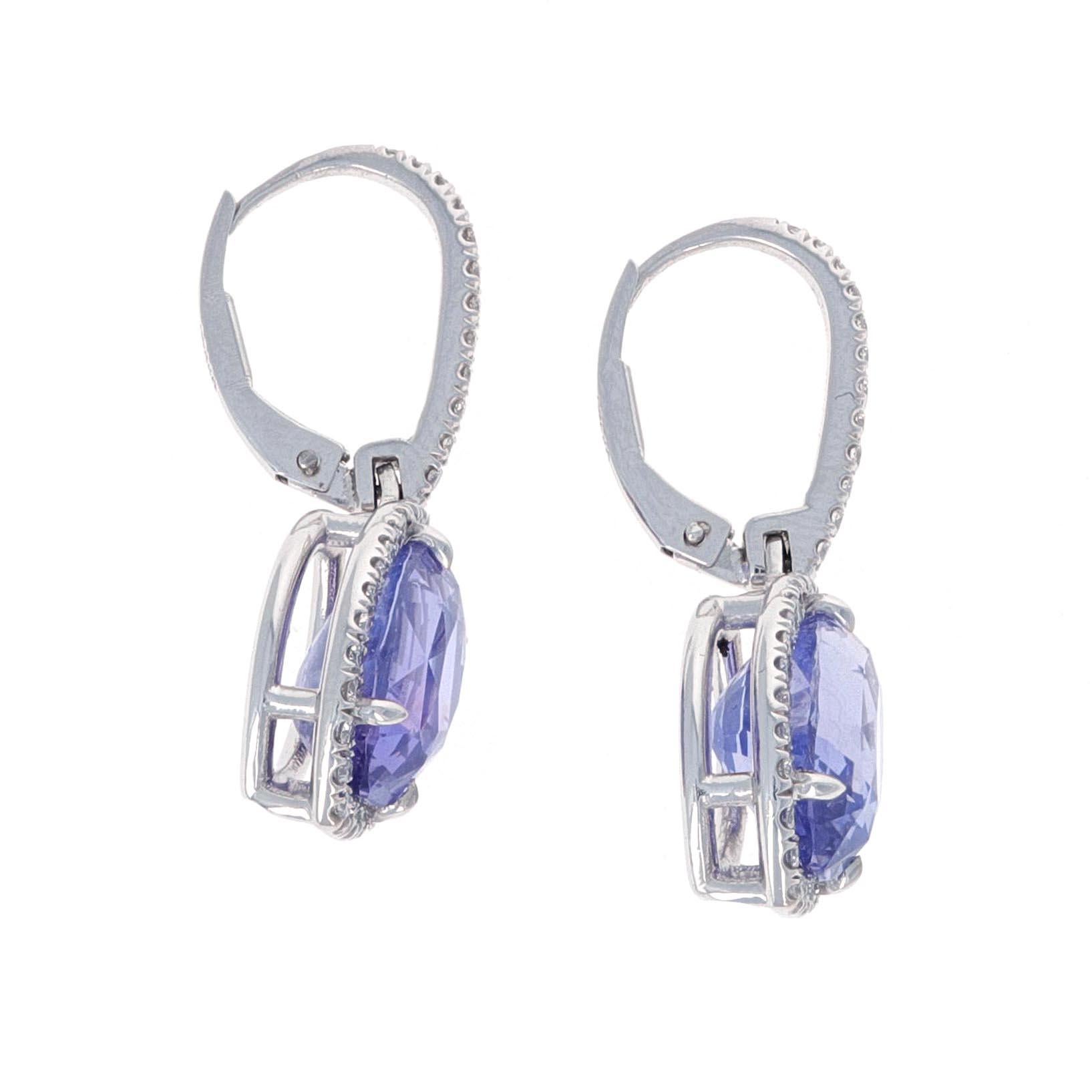 Marquise Cut GIA Certified, 9.96 Carat No Heat Color-Change Sapphire Drop Earrings