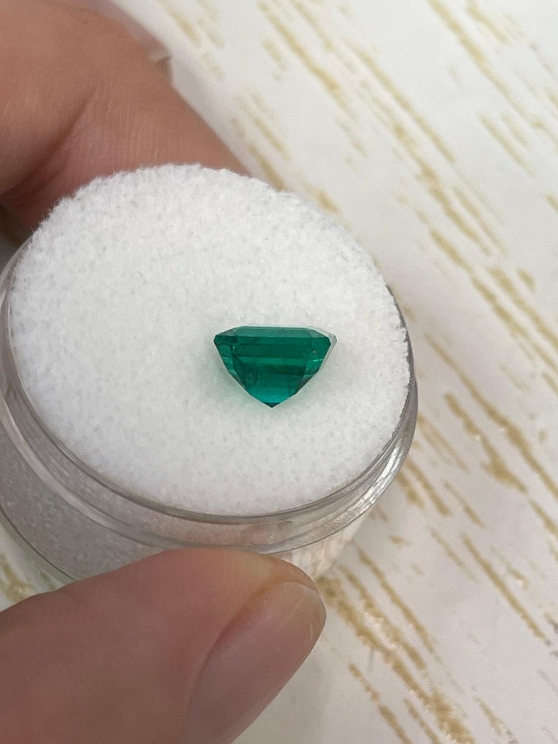 GIA Certified AAA+ 1.92 Carat Muzo Green Asscher Cut Colombian Emerald Gem 2