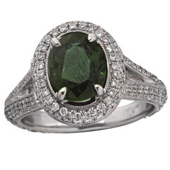 GIA Certified Alexandrite and Diamond Ring