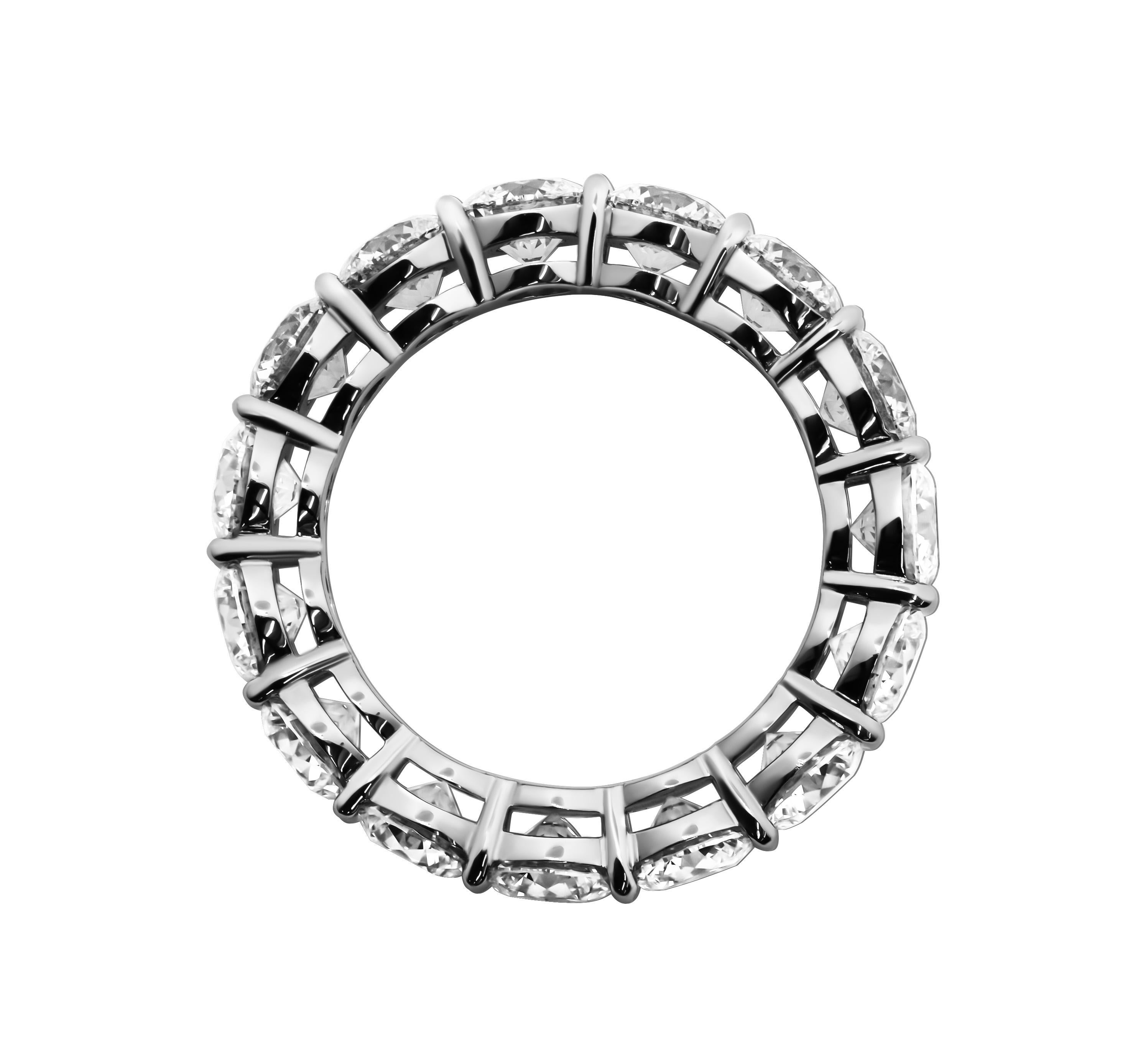 Round Cut GIA Certified Anniversary Band in Platinum with Round Diamonds 0.40ct each For Sale
