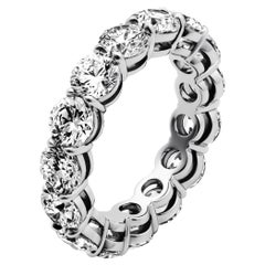 GIA-zertifizierter Jahrestagsring aus Platin mit runden Diamanten von je 0,40 Karat
