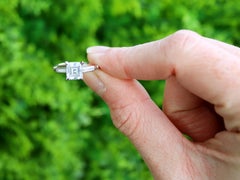 GIA Certified Antique 1.61 Carat Diamond and Platinum Ring Circa 1925