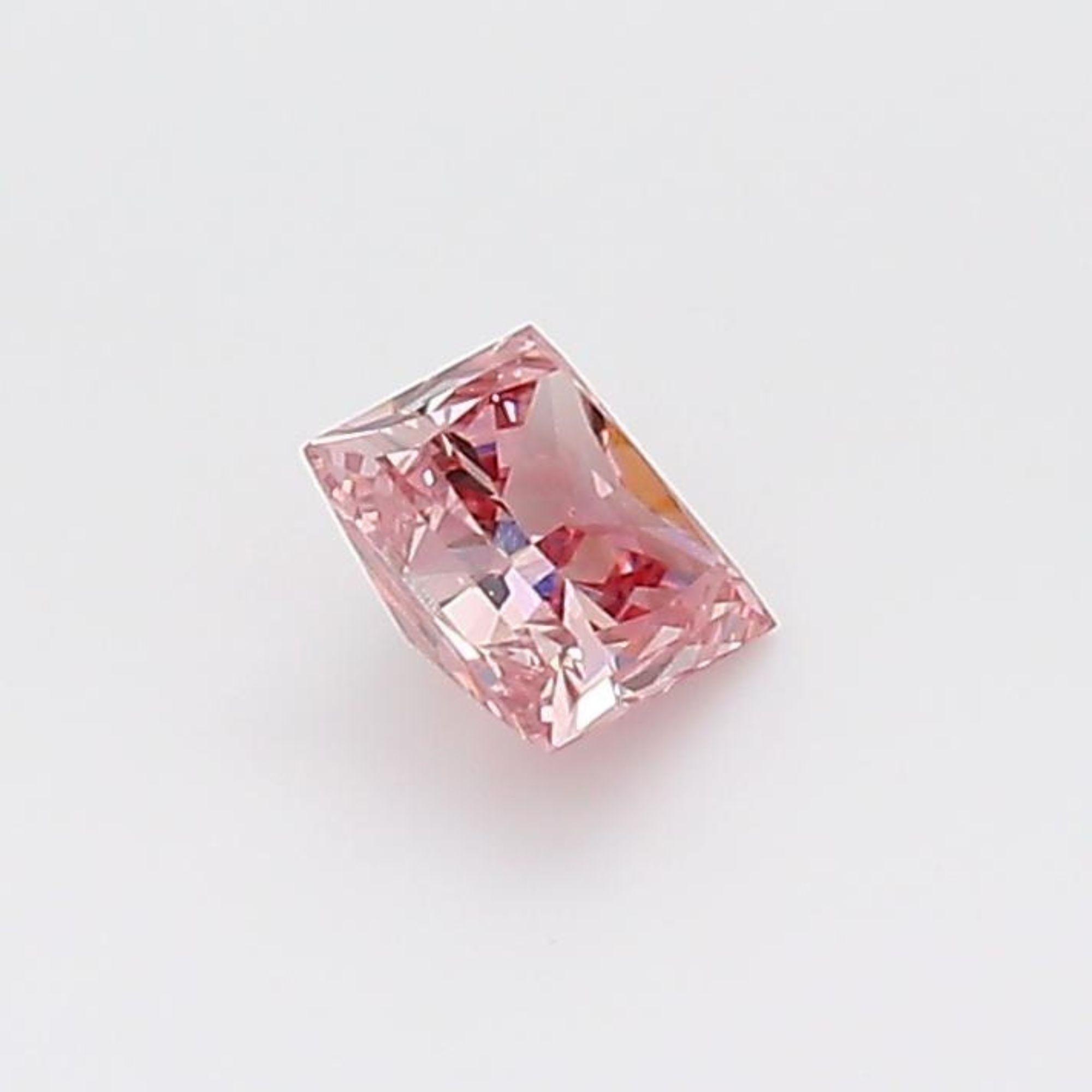 Diamante suelto Argyle Fancy Intense de 0,26 quilates y talla princesa certificado por GIA en venta 4