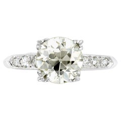 Antique GIA Certified Art Deco 1.78 Ct. Old European Cut Diamond Engagement Ring