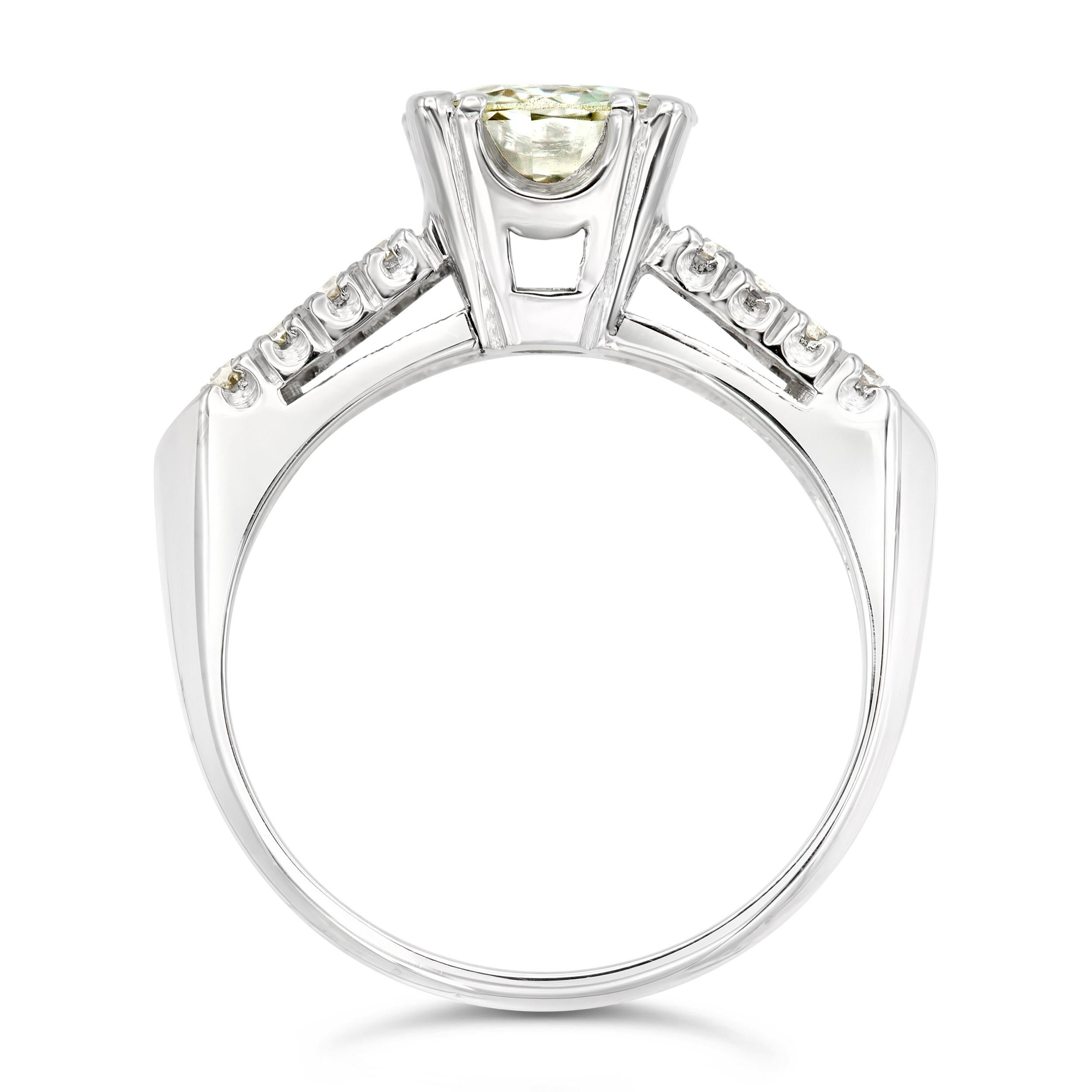 Old European Cut GIA Certified Art Deco 1.80 Ct. Old European Diamond Engagement Ring For Sale