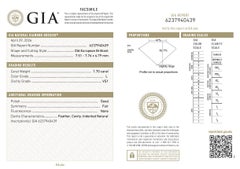 GIA zertifiziert Art Deco Zeitraum 1,70 Karat alten Euro Solitär Verlobungsring VS1