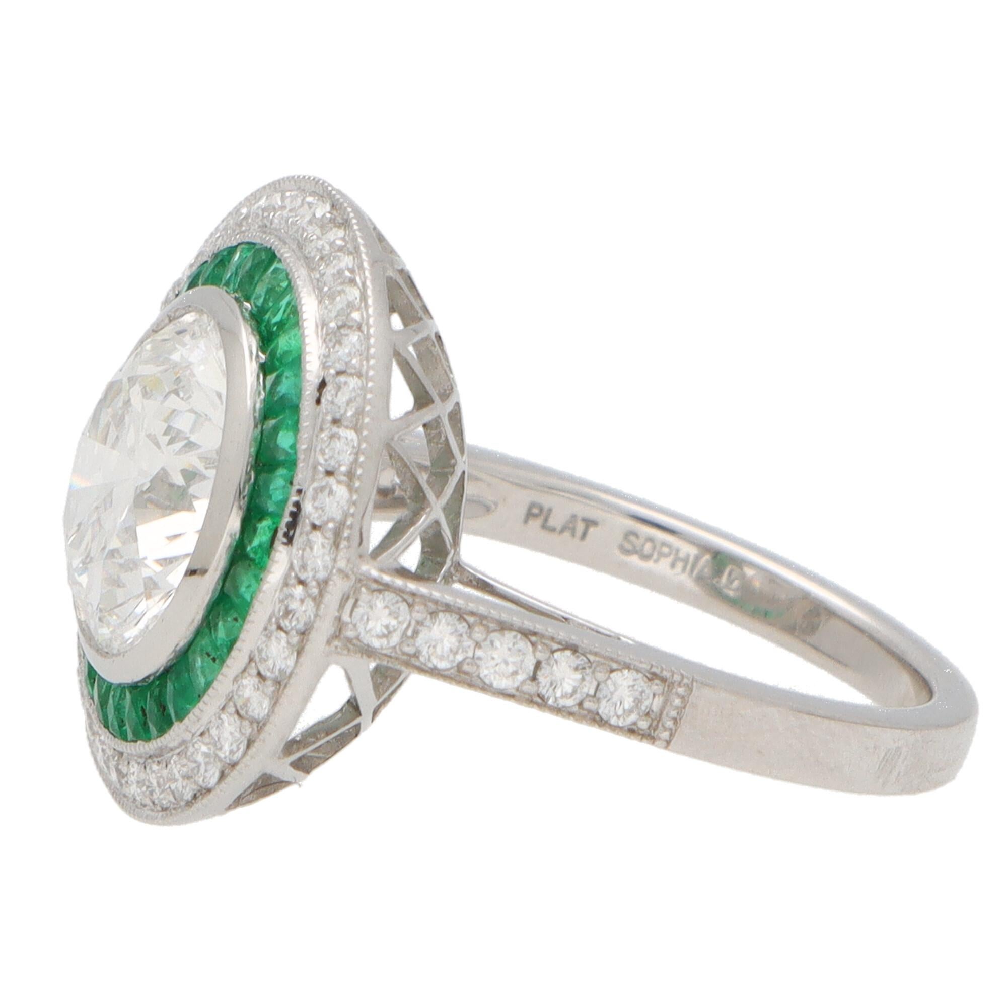 art deco target ring