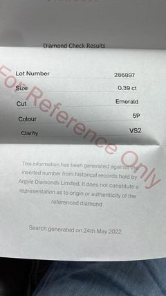 GIA Certified Asscher 0.38 Carat Natural Loose Argyle Fancy Intense Pink Diamond