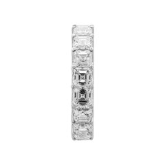 GIA Certified Asscher Cut Anniversary Band in Platinum 5.48 Carat '0.30ct each'
