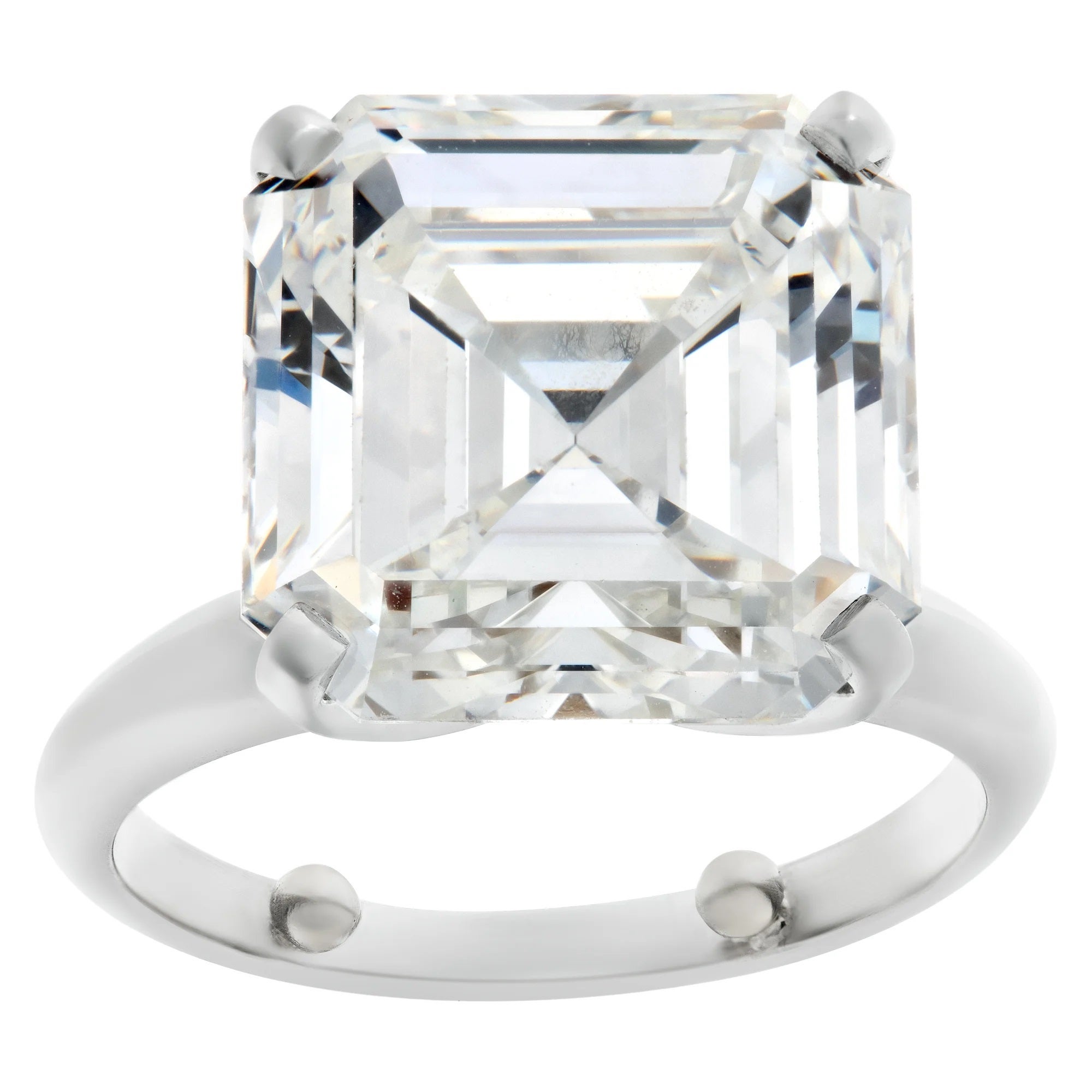 Solitaire en diamant taille Asscher de 9,03 carats de couleur G et de pureté VS 1, certifié GIA 