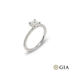 GIA Certified Asscher Cut Diamond Engagement Ring 1.04ct E/VVS2