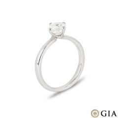 GIA Certified Asscher Cut Diamond Ring in Platinum 1.00ct G/VS2