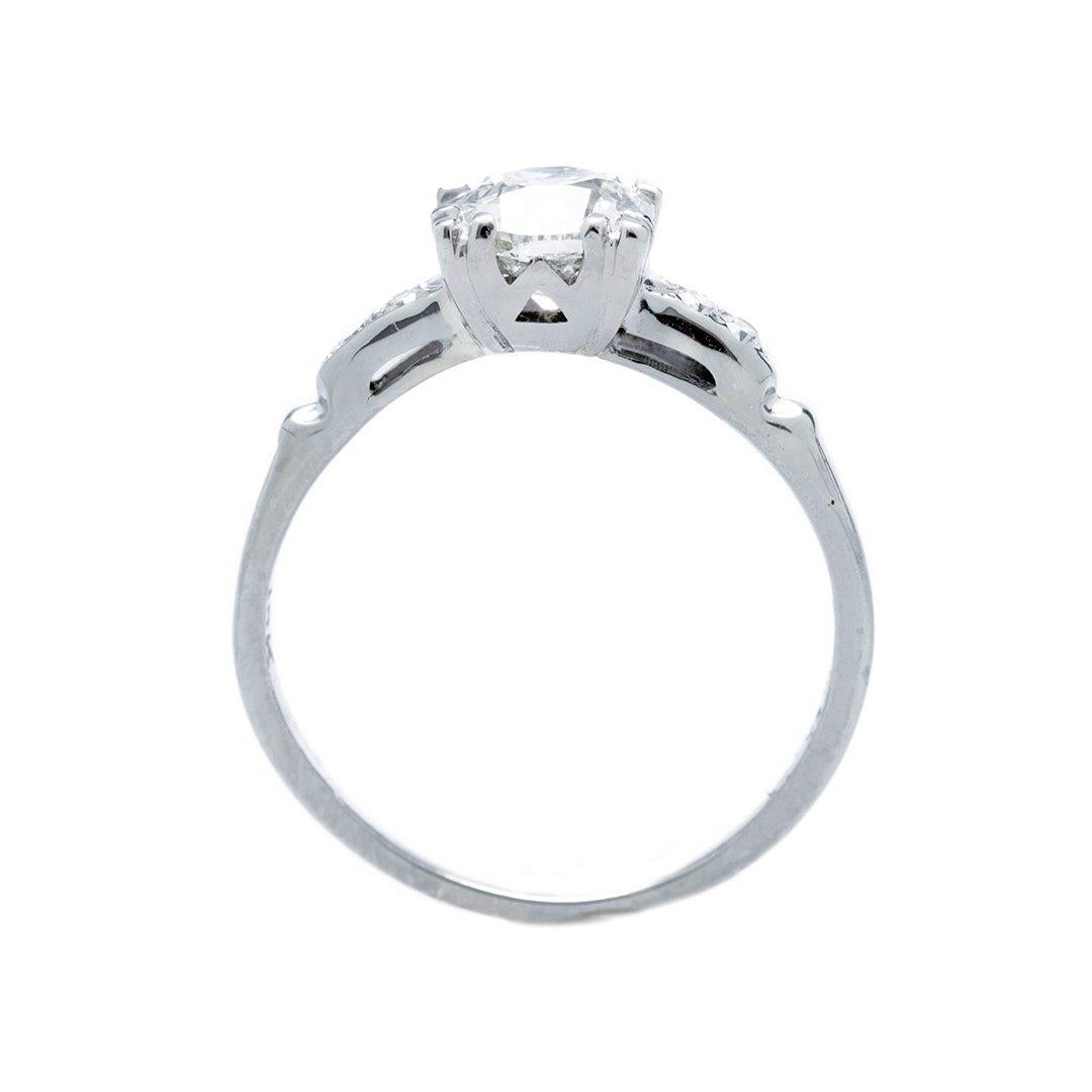 Old European Cut GIA Certified  Vintage Art Deco 1.06 Carat Diamond Engagement Ring