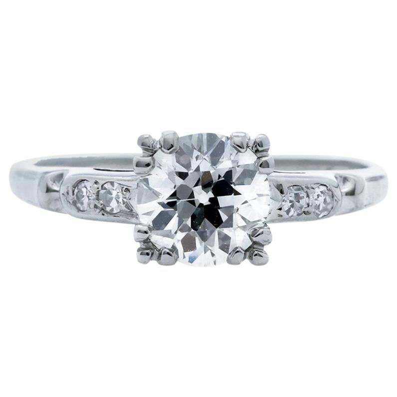 GIA Certified  Vintage Art Deco 1.06 Carat Diamond Engagement Ring