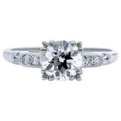 GIA Certified  Vintage Art Deco 1.06 Carat Diamond Engagement Ring