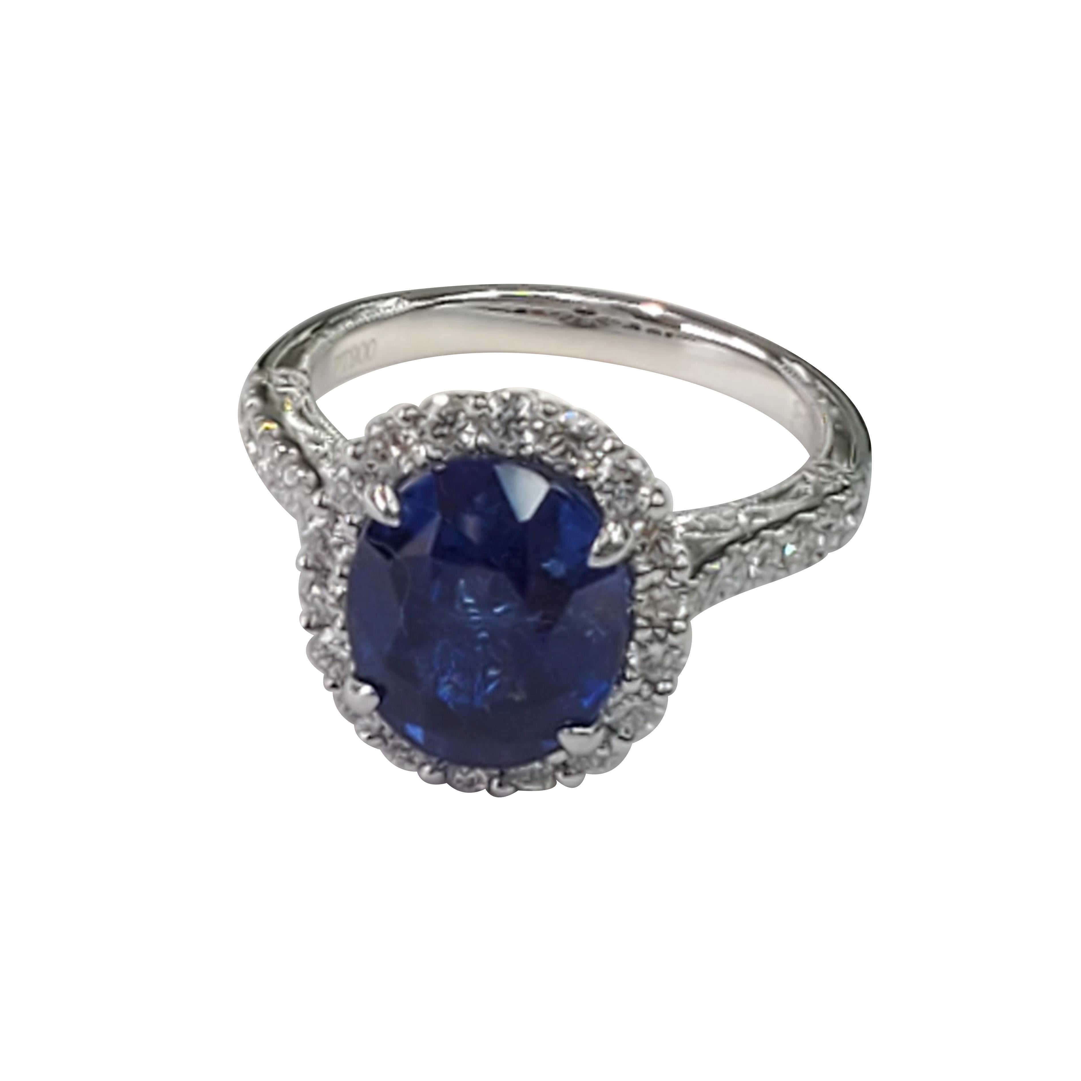 GIA CERTIFIED

Blue Sapphire - 5.72ct

White Diamonds - 0.90ct

Platinum Ring