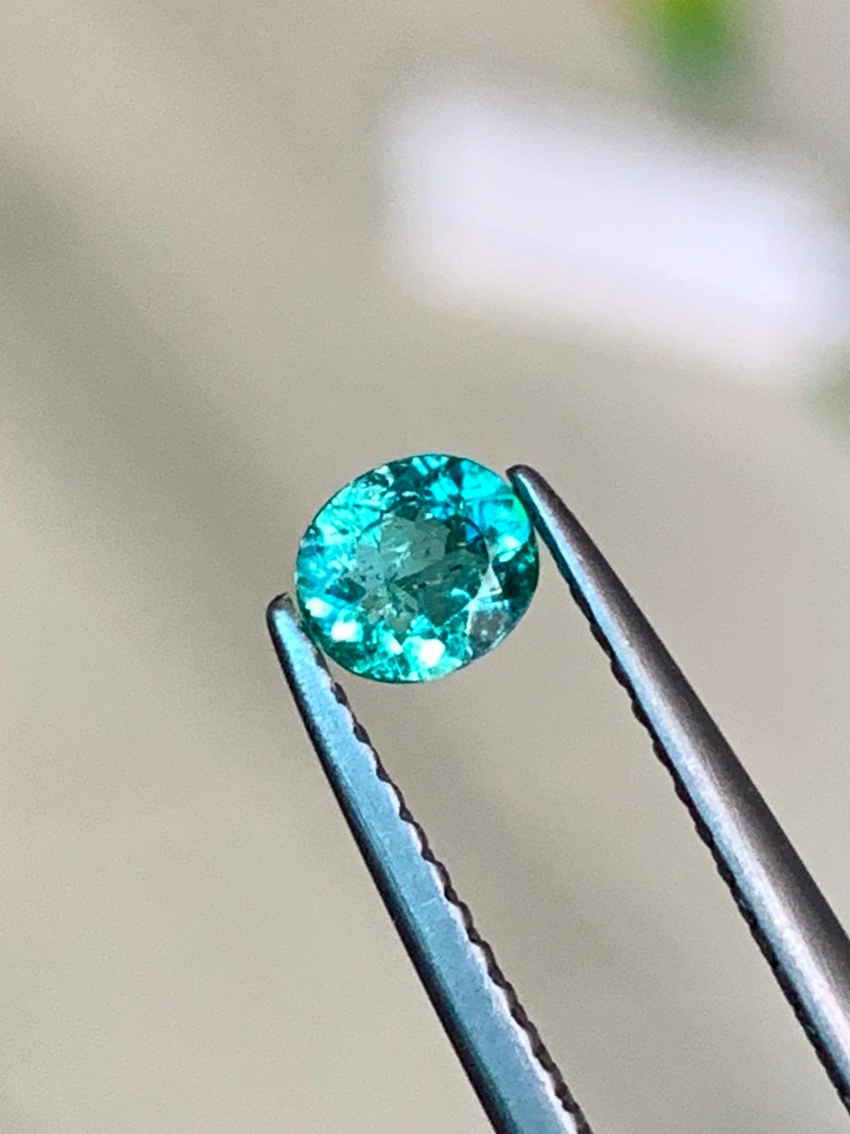 GIA Certified Brazil Natural Rare & Gorgeous Blue-Green Natural Paraiba 0.38 Cts For Sale 2