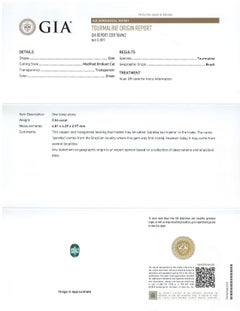 GIA Certified Brazilian Paraiba Tourmaline and Diamond Cocktail Ring in 18k Gold