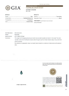 GIA Certified Brazilian Paraiba Tourmaline and Diamond Earrings in 18k Gold