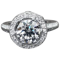 GIA Certified Brilliant Cut 2.01 Carat E SI1