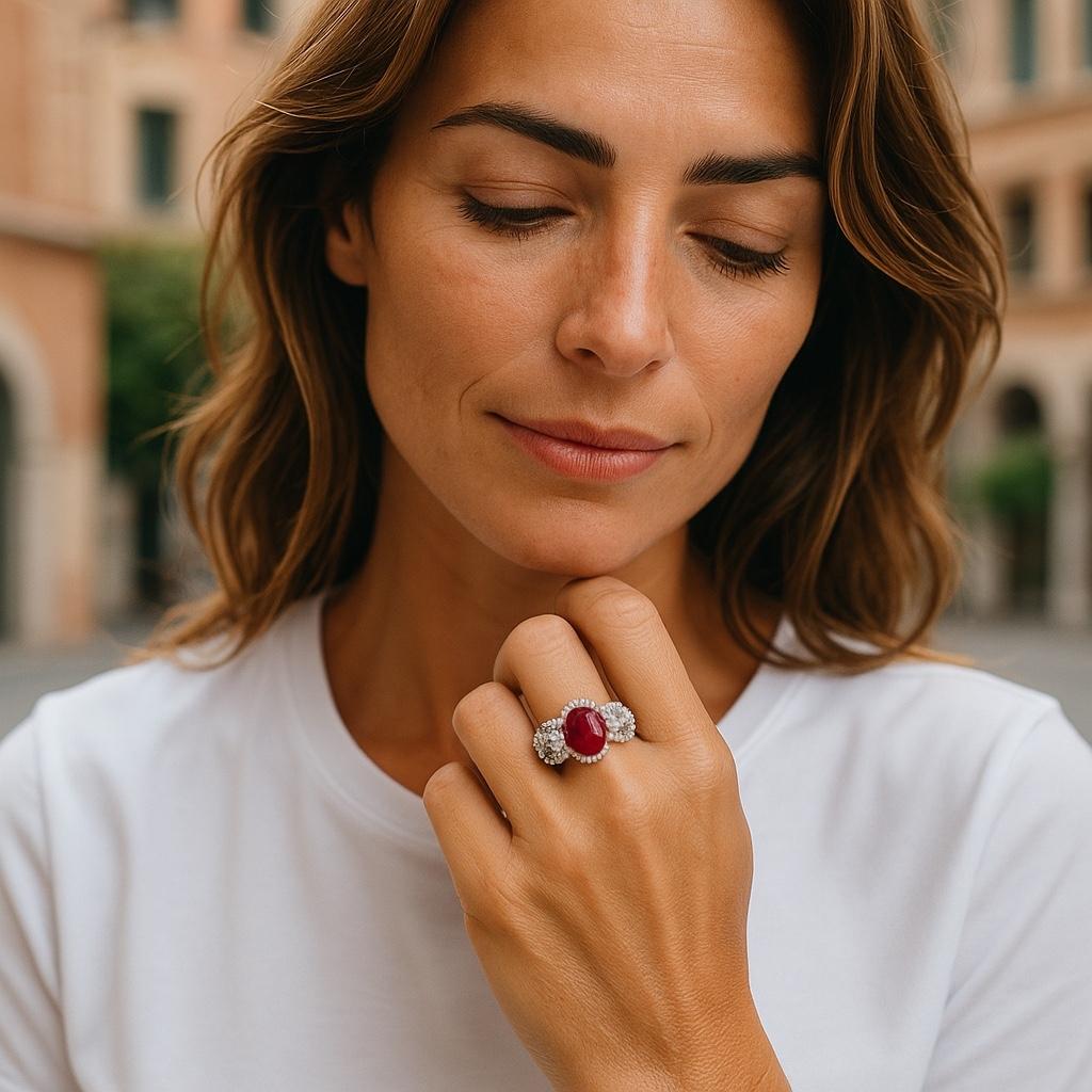 burma ruby cabochon