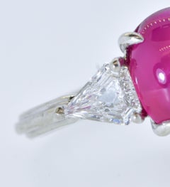 GIA Certified Burma No Heat Ruby & Diamond Art Deco Ring, C. 1930