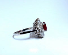 GIA Certified Burma Ruby 1.75ct Ballerina Cocktail Diamond ring 14kt*