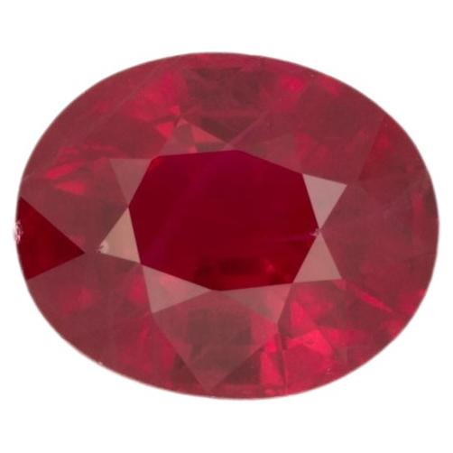 GIA Certified Burma Ruby 7x5.8mm 1.37 Carats Loose Gemstone – Naturally Heated For Sale